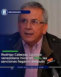 El economista Rodrigo Cabezas envió un comunicado a la izquierda  democrática y progresista del mundo en el que cuestionó lo que califica “el  fraude político” del actual gobierno venezolano, al cual señala