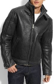 Mens Shearling Google Search Shearling Coat Mens Jackets Casual Black Outerwear