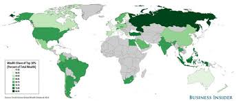 Top Ten Percent Wealth World Maps