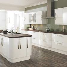 High Gloss Cream Kitchen At B Ten Beautiful Kitchens From B Housetohome Co Uk Mobile White Kitchen Decor Kitchen Cabinet Design Kitchen Design