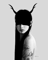1080 x 1080 pixels aspect ratio: Digital Art Women Portrait Long Hair Tattoo Covered Eyes Black Hair Simple Background Monochrome Lau Wallpaper Resolution 1080x1350 Id 1172871 Wallha Com