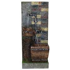 Today, we'll share some basic information on installing your own garden fountain, and introduce our reviews of some of the best options available from a variety of sources. Buy Sunnydaze Double Spigot Bucket And Barrel Outdoor Fountain With Led Lights Modern Exterior Standing Water Feature Corded Electric Ideal For The Patio Balcony Garden Or Front Porch 43 Inch