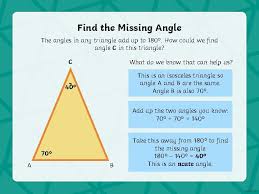 What is the measure of the third angle? Aim To Identify And Discuss Different Types Of