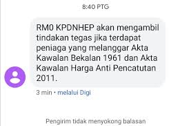 Boleh dikenakan tindakan di bawah akta kawalan harga dan antipencatutan 2011. Kpdnhp Rizal Ios Messenger Ios