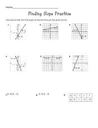 Finding Slope Practice Worksheet Finding Slope Practices Worksheets Worksheets