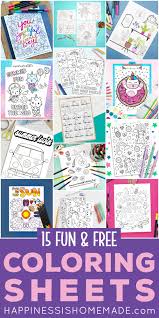 Includes images of baby animals, flowers, rain showers, and more. Summer Coloring Pages Free Printables Happiness Is Homemade
