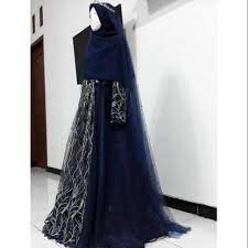 Navy blue represents sailors and also represents the navy of a nation. Gaun Pengantin Muslimah Syar I Navy Wedding Dress Muslimah Syar I Shopee Indonesia