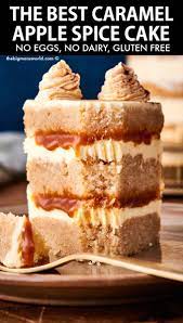 The perfect solution to those tricky menus. Caramel Apple Cake No Eggs Or Dairy The Big Man S World Recipe In 2020 Spice Cake Recipes Caramel Apple Cake Apple Spice Cake