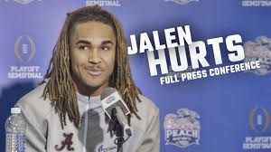 Jalen hurts has a new highlight. Jalen Hurts Entire Peach Bowl Media Day Interview Youtube