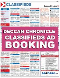 Deccan Chronicle Classifieds Ads Online ...