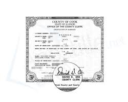 County Of Cook Illinois Certification Of Marriage Signed By David Orr Marriage Signs Marriage License Marriage