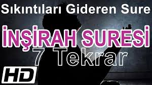 İnşirah Suresi Dinle 7 Defa Elem Neşrah Leke Arapça Okunuşu Türkçe Anlamı  Sıkıntıları Gideren Sure