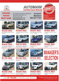 Fosters Toyota West Rand Is Offering Great Deals For Your Ideal Car Please Contact Shaheen 084 83 Toyota Land Cruiser Prado Toyota Land Cruiser The Fosters