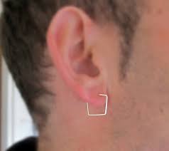 Crafted of sterling silver with a matte finish, two simple stars adorn the ears with beauty. Men S Square Hoop Earrings 12mm Sterling Silver Ear Cartilage Piercing For Men Ebay