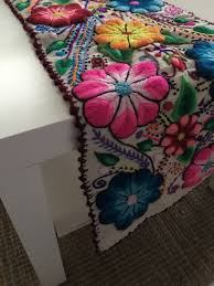 Peruvian Flower Table Runner Boho Table Runner Embroidered Embroidered Table Runner Boho Table Runner Table Runners Wedding