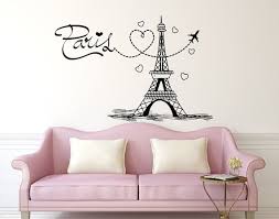 Eiffel Tower Wall Decal Paris Silhouette Vinyl Stickers Decals Etsy Paris Themed Bedroom Eiffel Tower Wall Decal Paris Decor Bedroom