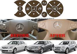 Brown Replacement Steering Wheel Button Sticker Mercedes C Class E Class G Class Ebay G Class Steering Wheel Mercedes