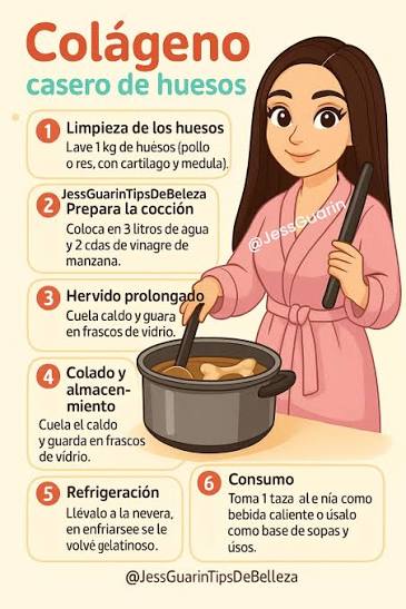 Sabías que puedes preparar colágeno natural en casa? 🦴✨ No necesitas  suplementos costosos… solo huesos, paciencia y una buena olla 🥣🔥 💡 Este  caldito gelatinoso puede ayudarte a mejorar la salud de