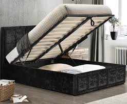 Shop for black velvet bed online at target. Hannover Black Velvet Fabric Ottoman Storage Bed
