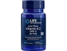 For calcium boost, blood ciruclation, a healthy immune system, strong bones. Life Extension Low Dose K2 Mk 7 45mcg