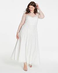 13 Curvy High Street Wedding Dresses That Will Make You Wanna Say I Do High Street Wedding Dresses Affordable Bridal Dresses Beaded Maxi Dress