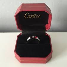 Unauthentic Cartier Love Ring Silver Comes In Box Cartier Love Ring Love Ring Cartier Love