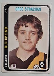 1979 SCANLENS GREG STRACHAN RICHMOND TIGERS CARD No 123