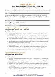 You can use this as base to create a resume for your job application. Emergency Management Specialist Resume Samples Qwikresume