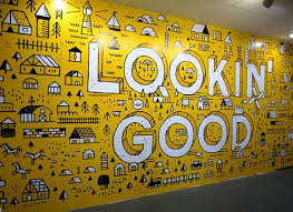 35 Inspiring Office Branding Designs Bashooka Office Wall Graphics Wall Graphics Design Office Mural