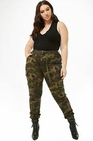 Plus Size Camo Cargo Denim Joggers How To Wear Joggers Plus Size Joggers Olive Clothing