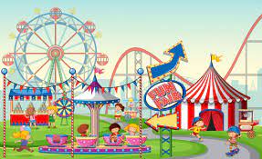 Actividades gloria fuertes para niños. Una Escena De Feria Al Aire Libre O Fondo Con Ninos Vector Gratis