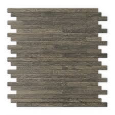 The adhesive retains its bonding strength for extended periods of time, meaning that users have the flexibility to tile onto the mat an. Speedtiles Woodly 12 09 Inch X 11 97 Inch Metal Self Adhesive Wall Mosaic Tile The Home Depot Canada