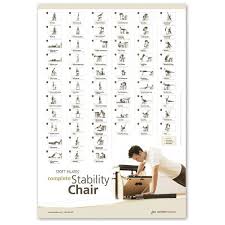 wall chart complete stability chair pilates chair