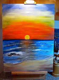 I got a cup of coffee to go along with this painting, and the first step is… Beach Landscape Painting Easy Painting Inspired
