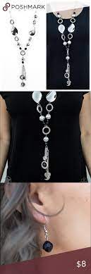 Total Eclipse Of The Heart Necklace Earrings Heart Necklace Womens Jewelry Necklace Necklace
