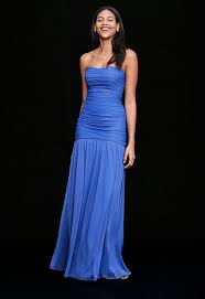 Long Fit And Flare Mesh Bridesmaid Dress David S Bridal Mesh Bridesmaids Dress Bridesmaid Dresses Wedding Modern