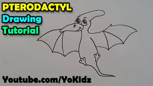 How To Draw Pterodactyl Dinosaur Youtube