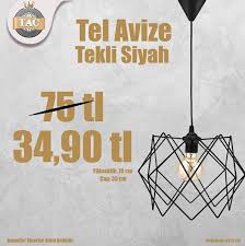 Tel Avize Tekli Siyah Avize Ampuller Urunler