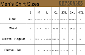 76 Unusual Mens Dress Shirt Chart