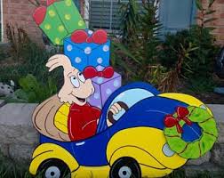 Grinch Yard Art Whoville Car Decoration Grinch Christmas Decorations Whoville Christmas Christmas Yard Art