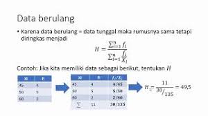 Cara mencari rata rata harmonis. Rata Rata Harmonik Statistika Youtube