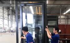 OEM Grey Color Powder Coating Aluminum Toilet Door Double ...