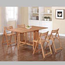 Linon Linon Delany 5 Piece Space Saver Folding Dining Set With Self Storing Chair Small Kitchen Design Apartment Dining Furniture Sets Kitchen Dining Furniture