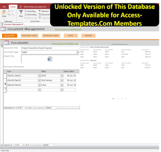 This microsoft access templates consists of employee training course, employee training records, and training reports sections. Document Management System Database For Microsoft Access Template For Access 2019 Software Updated March 2021