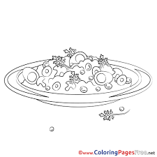 Free, printable coloring book pages, connect the dot pages and color by numbers pages for kids. Salad For Free Coloring Pages Download