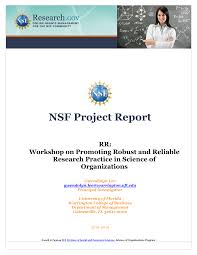 NSF Project Report