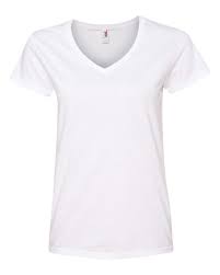 Anvil 88vl Missy Fit Ringspun V Neck T Shirt