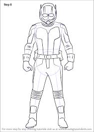 Learn How To Draw Ant Man Marvel Comics Step By Step Drawing Tutorials First, draw a straight vertical line from the inside of each eye to the bottom center line as shown. to draw ant man marvel comics