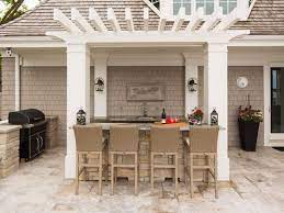 Outdoor wet bar is definitely an investment but if you're looking to spend more time at home during summer it's definitely worth it. 20 Beautiful Outdoor Kitchen Ideas Outdoor Kitchen Design Patio Design Patio Stones