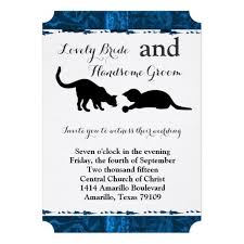 Playful Cats Modern Blue Wedding Invitation Zazzle Com Blue Wedding Invitations Vintage Blue Weddings Wedding Invitations